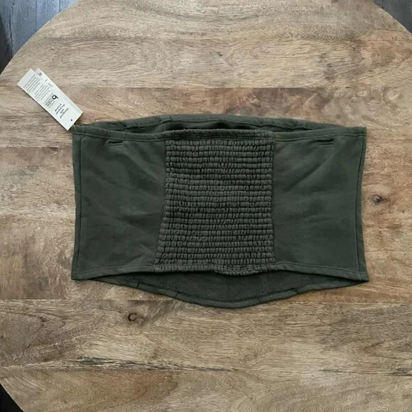 NEW 2Pc 20 (XXL) Olive Tube Top & Short Set - Picture 4 of 9